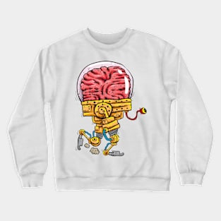 big brain covered by glass Crewneck Sweatshirt